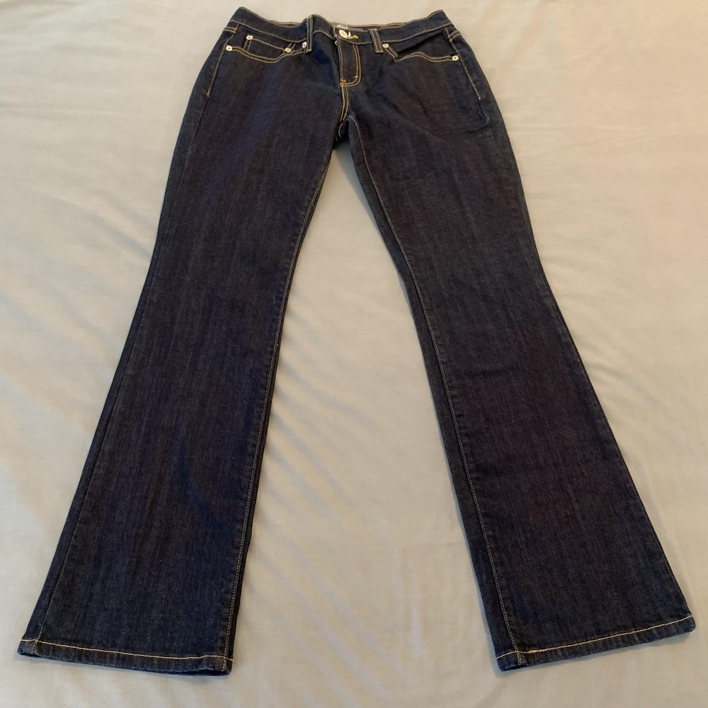 Levis 515 Bootcut Jeans Womens 4M W30 L32‎ Dark Wash Blue Stretch Denim